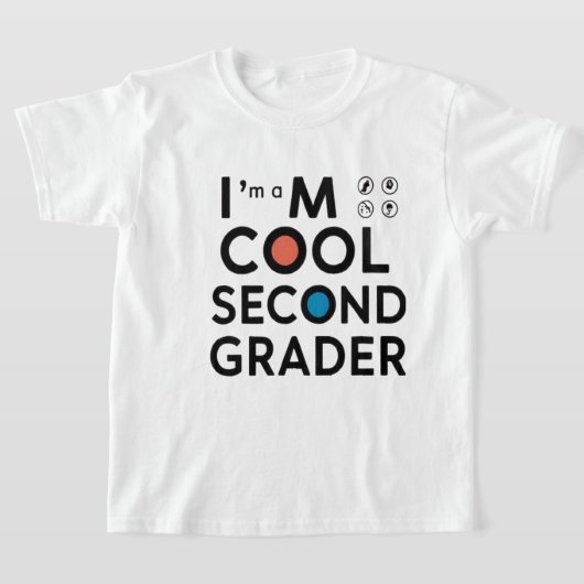 クールな小学2年生 バックトゥスクールTシャツ Tシャツ (レイダウン)