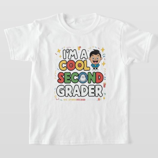 クールな小学2年生 バックトゥスクールTシャツ Tシャツ (レイダウン)