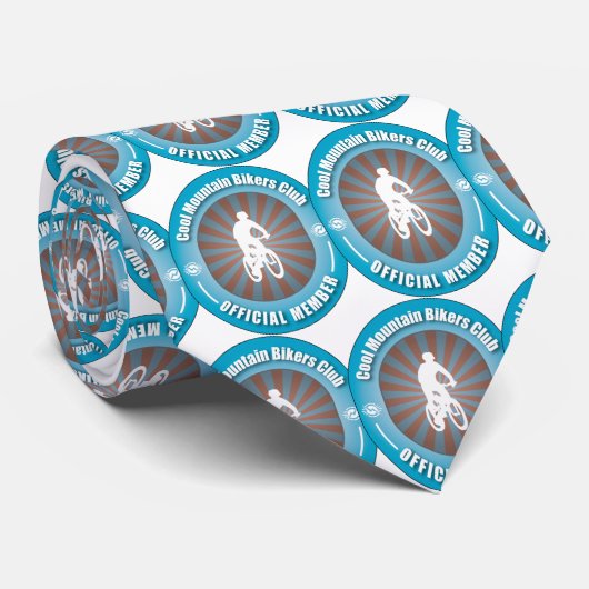 クールな山のバイクもしくは自転車に乗る人クラブ ネクタイ (ロール)