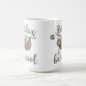 クールな怠惰がリラックスし、あって下さい コーヒーマグカップ (中央)