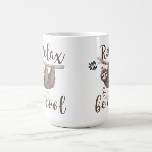 クールな怠惰がリラックスし、あって下さい コーヒーマグカップ (中央)