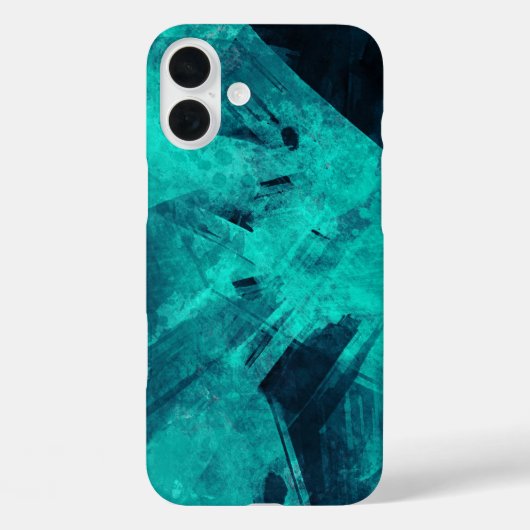 クールな抽象的なギザギザの青いアート Case-Mate iPhoneケース (裏面)