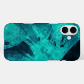 クールな抽象的なギザギザの青いアート Case-Mate iPhoneケース (裏面 (横))