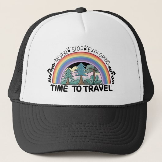 クールな探検ワードアート キャップ (正面)