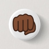 クールな握りこぶしの隆起Emoji 缶バッジ (正面)