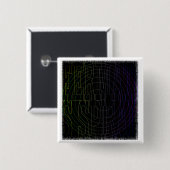 クールな数学のオタクの文字の芸術: Fermatの螺線形 缶バッジ (正面&裏面)