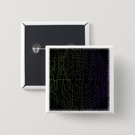 クールな数学のオタクの文字の芸術: Fermatの螺線形 缶バッジ (正面&裏面)