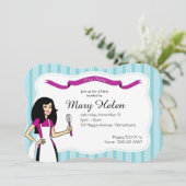 クールな料理のパーティーのパーソナライズな招待状 招待状 (スタンド正面)