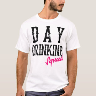 クールな日の飲み分隊おかしなアルコールのドリンカーグロ Tシャツ