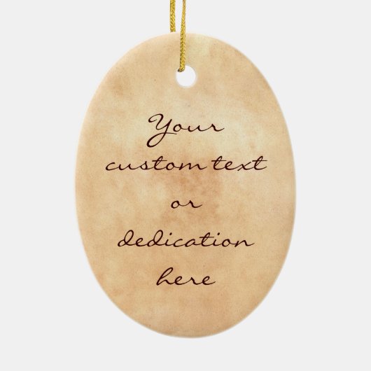 クールな日本のヴィンテージの武士のukiyo-eスクロール セラミックオーナメント (裏面)