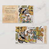 クールな日本のヴィンテージのukiyo-eの戦士のkabuki俳優 名刺 (正面/裏面)