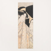 クールな日本のヴィンテージのukiyo-eの芸者の女性芸術 ヨガマット (正面)
