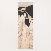 クールな日本のヴィンテージのukiyo-eの芸者の女性芸術 ヨガマット (裏面)
