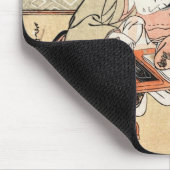 クールな日本のヴィンテージのukiyo-eの芸者スクロール マウスパッド (コーナー)