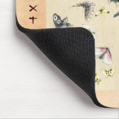 クールな日本のヴィンテージのukiyo-eの蝶スクロール マウスパッド (コーナー)