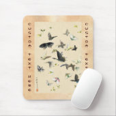 クールな日本のヴィンテージのukiyo-eの蝶スクロール マウスパッド (マウス)