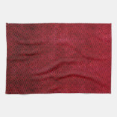 クールな日本の東洋のチェリーレッドの魚スケール キッチンタオル (横)