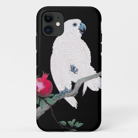 クールな日本の白いオカメインコの熱帯鳥 Case-Mate iPhoneケース (裏面)