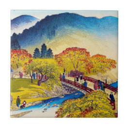 クールな日本山のフォールリバー橋景色 タイル