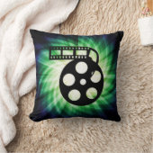 クールな映画フィルムの巻き枠 クッション (ブランケット)