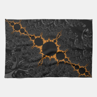 クールな曼荼羅パターンとの空想及びおもしろいのフラクタル キッチンタオル