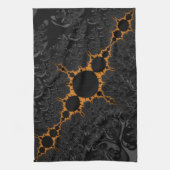 クールな曼荼羅パターンとの空想及びおもしろいのフラクタル キッチンタオル (縦)