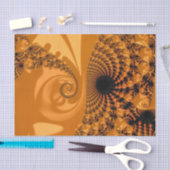 クールな曼荼羅パターンとの空想及びおもしろいのフラクタル 薄葉紙 (クラフト)