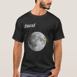 クールな月のグラフィック メンズTシャツ - 芸術的な宇宙L Tシャツ