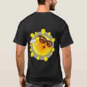 クールな月のグラフィック メンズTシャツ - 芸術的な宇宙L Tシャツ (裏面)