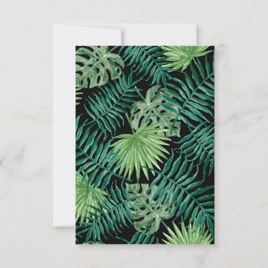 クールな有史以前の恐竜の誕生日の招待 出欠カード (裏面)