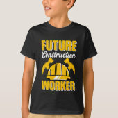 クールな未来の建設作業員 Tシャツ (正面)