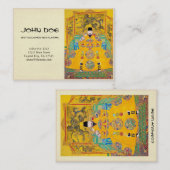 クールな東洋のクラシックで中国のな木版画皇帝の芸術 名刺 (正面/裏面)