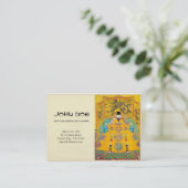 クールな東洋のクラシックで中国のな木版画皇帝の芸術 名刺 (スタンド正面)