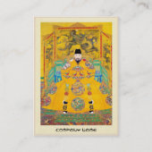 クールな東洋のクラシックで中国のな木版画皇帝の芸術 名刺 (裏面)