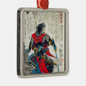 クールな東洋のクラシックな日本の武士の戦士の芸術 メタルオーナメント (右)