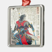 クールな東洋のクラシックな日本の武士の戦士の芸術 メタルオーナメント (左)