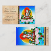 クールな東洋のチベットのthangkaの白いタラの入れ墨 名刺 (正面/裏面)