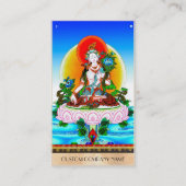 クールな東洋のチベットのthangkaの白いタラの入れ墨 名刺 (裏面)