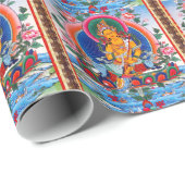 クールな東洋のチベットのthangkaの神の入れ墨の曼荼羅 ラッピングペーパー (ロールコーナー)
