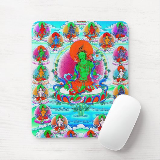 クールな東洋のチベットのthangkaの神の入れ墨の芸術 マウスパッド (マウス)