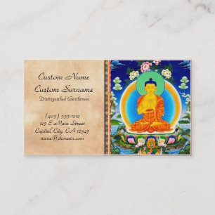 クールな東洋のチベットのthangka Prabhutaratna仏 名刺