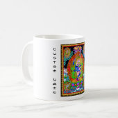 クールな東洋のチベットのthangka Simhavaktra Dakini コーヒーマグカップ (正面左)