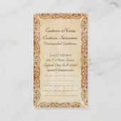 クールな東洋の中国ので柔らかいトラの水彩画インク 名刺 (裏面)