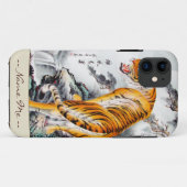 クールな東洋の中国ので柔らかいトラの水彩画インク Case-Mate iPhoneケース (裏面(横))