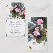 クールな東洋の中国ので美しいはす葉のbutterf 名刺 (正面/裏面)