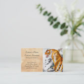 クールな東洋の中国のな水彩画の柔らかいトラの芸術 名刺 (スタンド正面)