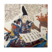 クールな東洋の伝統的な日本の戦士の芸術 タイル (正面)