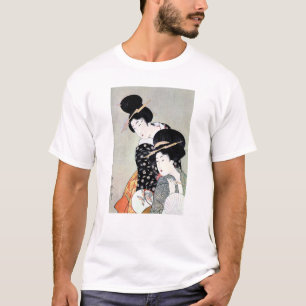 クールな東洋の日本ので伝統的な芸者の芸術 Tシャツ
