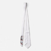 クールな東洋の日本ので白いコイの魚のコイの入れ墨 ネクタイ (裏面)