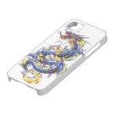 クールな東洋の日本ので青いドラゴンのtatttoo Case-Mate iPhoneケース (下部)